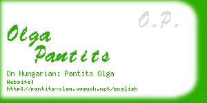 olga pantits business card